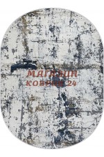 Акриловый ковер Regnum 37379 Голубой-серый овал